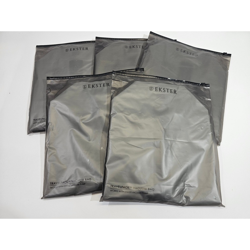 Ekster TravelPack Vacuum Bag Set 5 Grey IPX7 Waterproof Compression Travel Bags‎